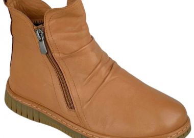 Γυναικεία Δερμάτινα Μποτάκια | Υφαντίδης | 682366 | Ταμπά - Υφαντίδης - 